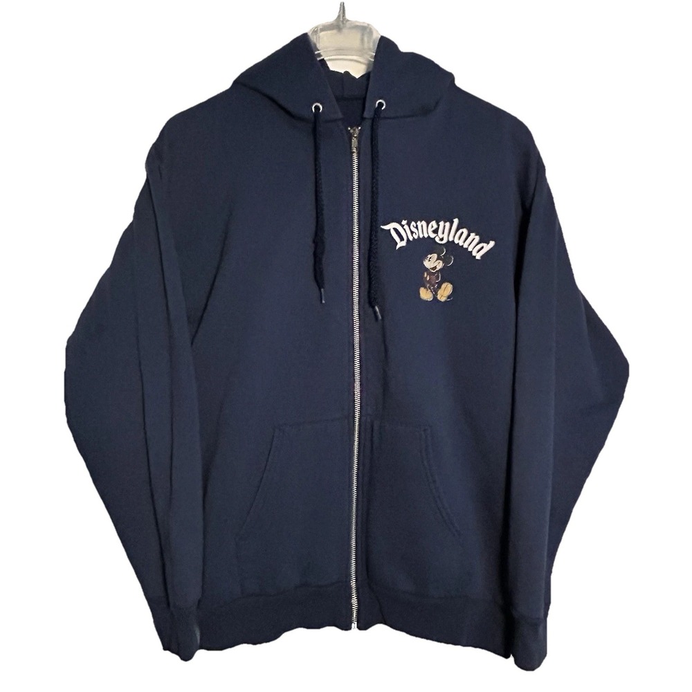 Vintage Disneyland Mickey Mouse Zip Up Hoodie Medium Hane Y2K Nostalgic Unisex